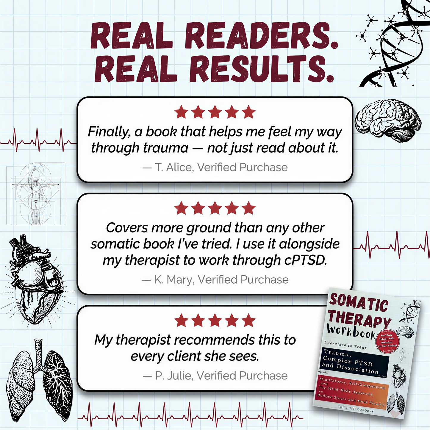 Somatic Therapy Workbook: Exercises to Treat Trauma, Complex PTSD and Dissociation